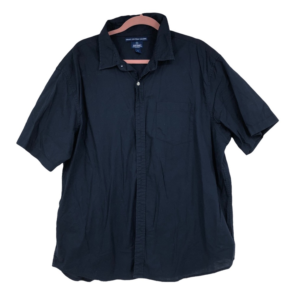 Old Navy Button Down Shirt Navy Blue Juniors SZ XXL Casual Shirt